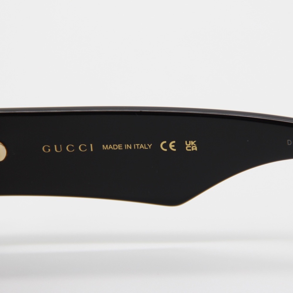 NEW GUCCI GG1331S 002 BLACK UNISEX RECTANGULAR SUNGLASSES GUCCI - Picture 11 of 14